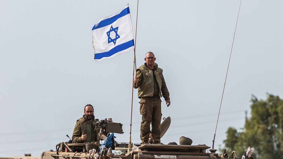 Fuerzas militares israelíes cerca de la Franja de Gaza /