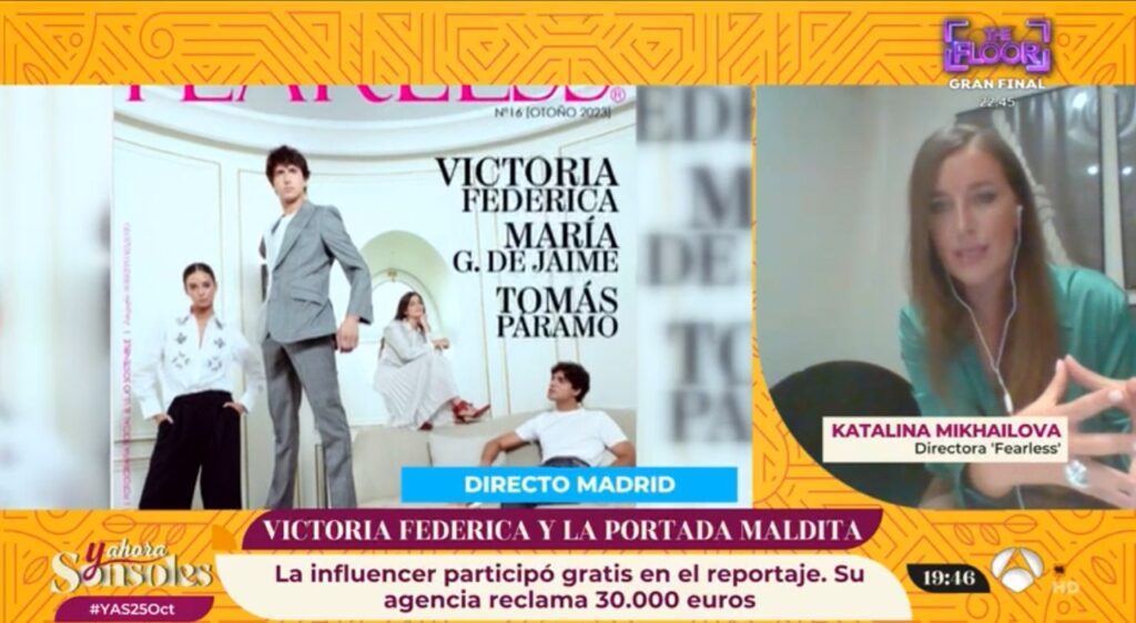La directora de la revista Fearless habla de la polémica con Victoria Federica y Roca Rey