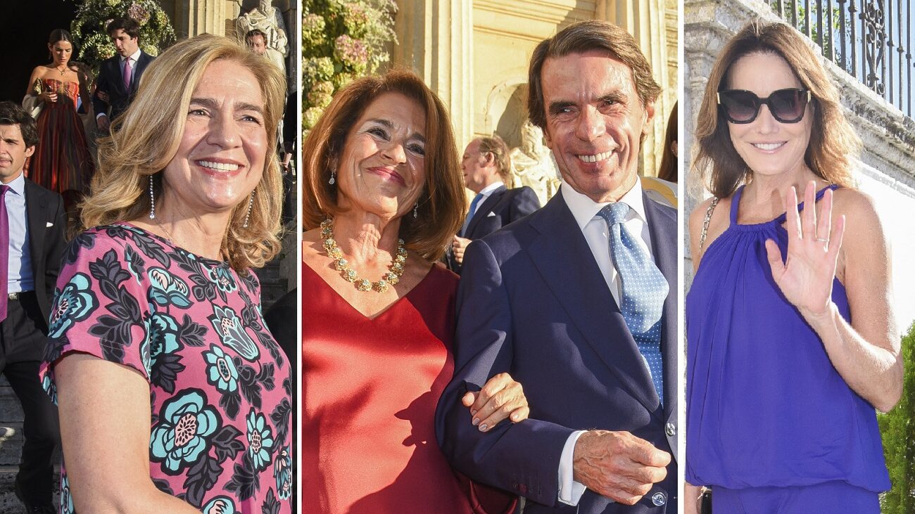 La infanta Cristina, Ana Botella, José María Aznar, Carla Bruni y más en la boda del hijo de Borja Prado