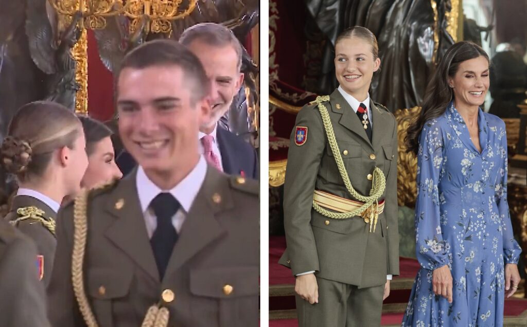 La princesa Leonor y sus miradas y sonrisas con un joven cadete de la academia militar