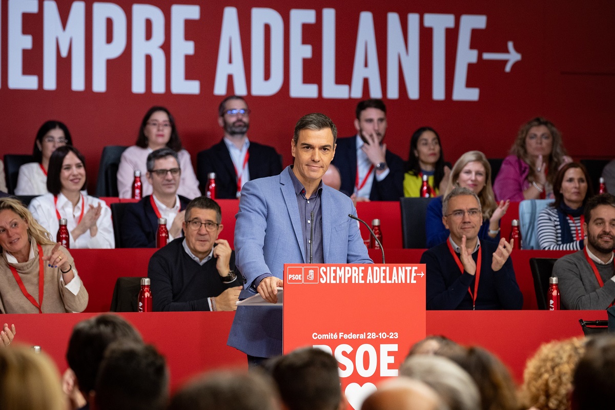 Sánchez, durante el comité del PSOE de este pasado sábado