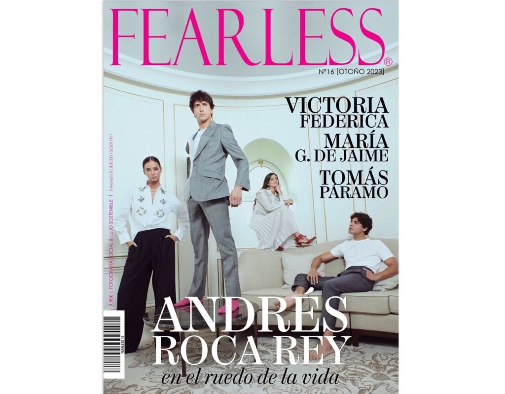 Victoria Federica, Roca Rey, María García de Jaime y Tomás Páramo, en la portada de Fearless