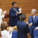 El presidente de la Xunta, Alfonso Rueda, tras su intervención en el debate del estado de la autonomía