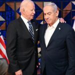 Joe Biden junto a Benjamin Netanyahu en Israel