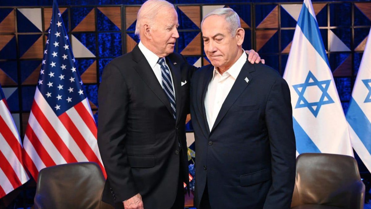 Joe Biden junto a Benjamin Netanyahu en Israel