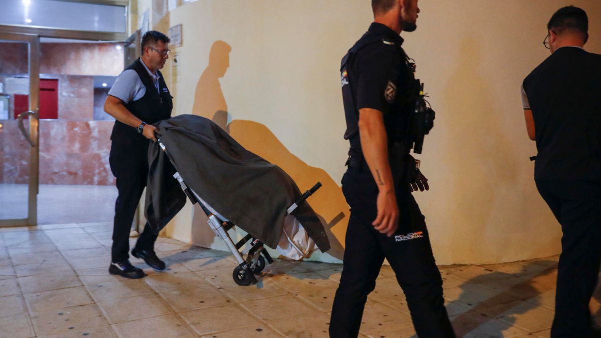 La policía se lleva uno de los cuerpos de la escena del crimen machista de Benalmádena (Málaga)