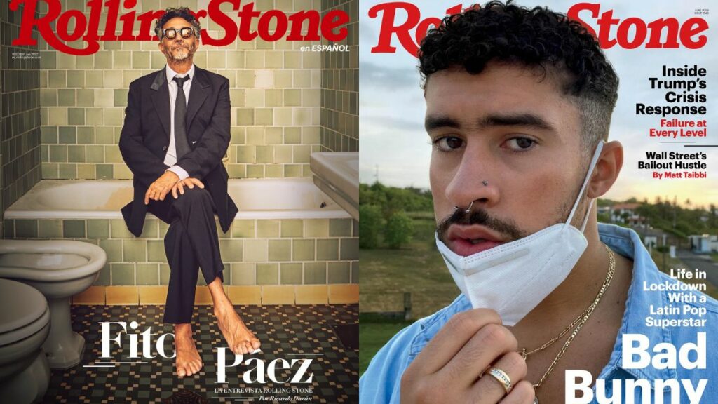 Portadas de Fito Páez y Bad Bunny en 'Rolling Stone en español'