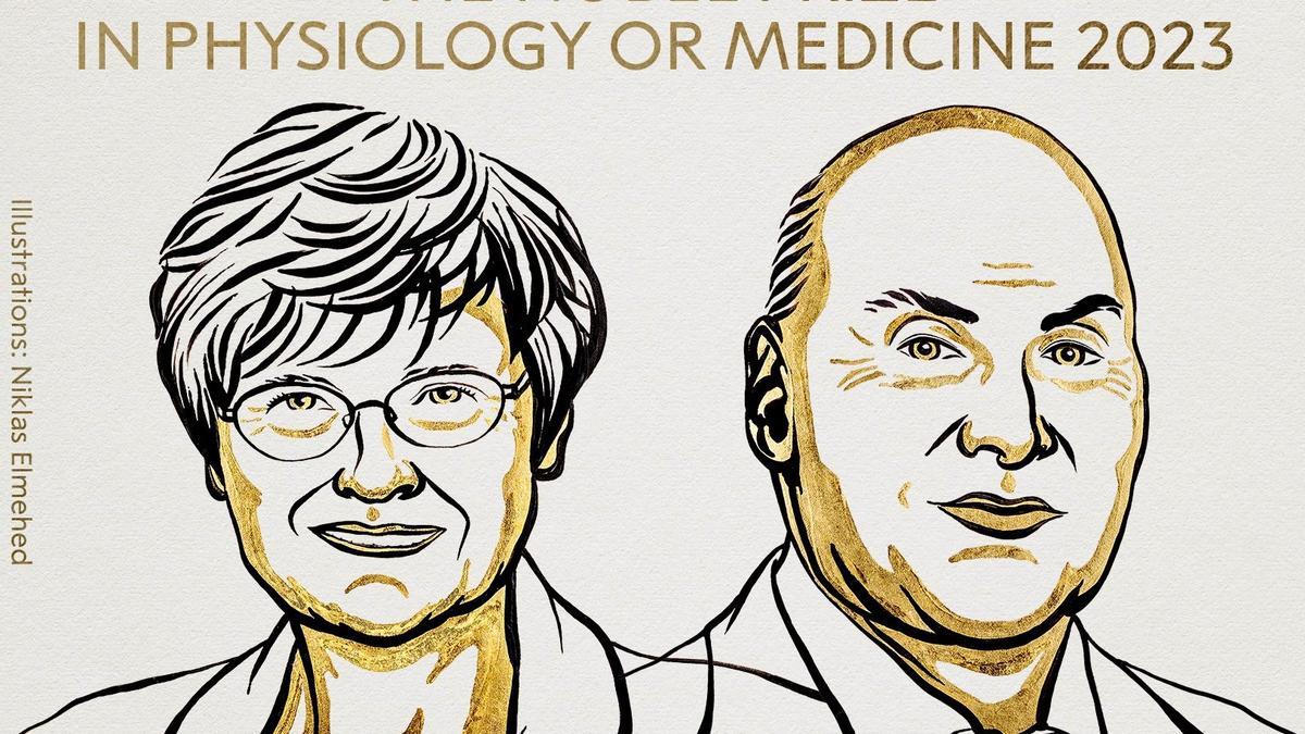 El Nobel de Medicina condecora a los investigadores de la vacuna contra la covid, Katalyn Karikó y Drew Weissman