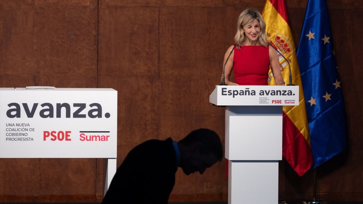 La confusión de Yolanda Díaz que se cargaba el puente aéreo Madrid-Barcelona