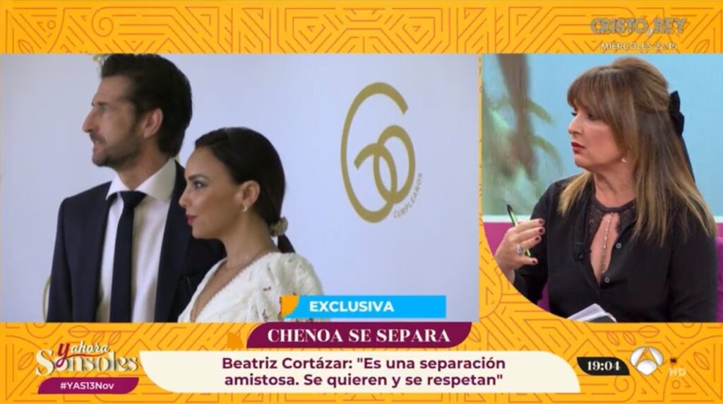 Beatriz Cortázar ha hablado con Chenoa tras conocerse la ruptura