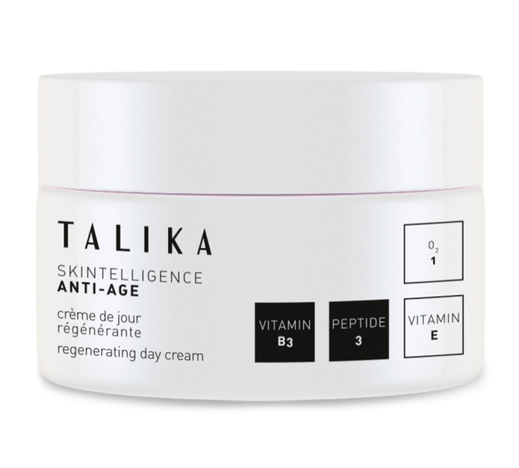  Crema de día regenerante anti-edad skintelligence de Talika con ácido hialurónico