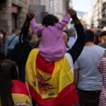 Imagen de la manifestación de Barcelona este domingo
