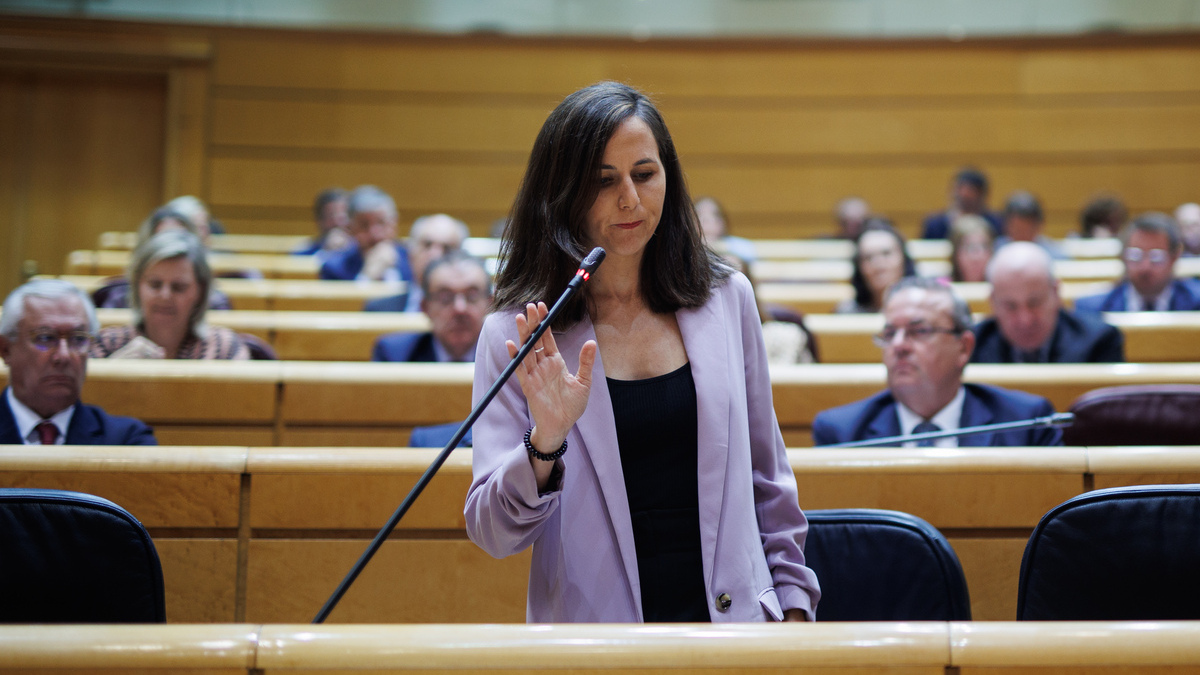 La secretaria general de Podemos, Ione Belarra, este martes en el Senado.