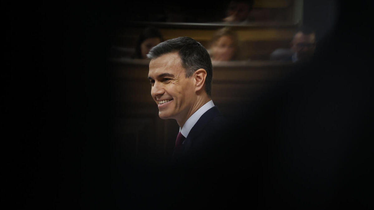 El presidente del Gobierno en funciones, Pedro Sánchez, este miércoles en el Congreso.