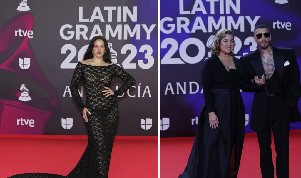 Rosalía y Rauw Alejandro en los premiso Latin Grammy 2023 en Sevilla