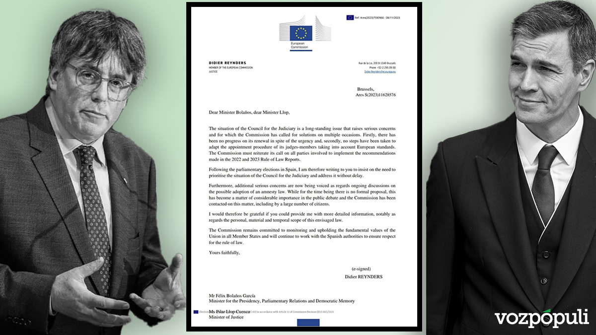La UE llama al orden a Sánchez y pide información sobre la amnistía que  busca pactar con el independentismo