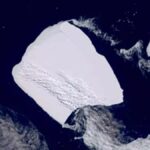 Vista por satélite del iceberg A23a