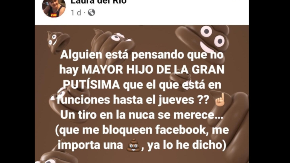 Post en Facebook de Laura del Río (PP)