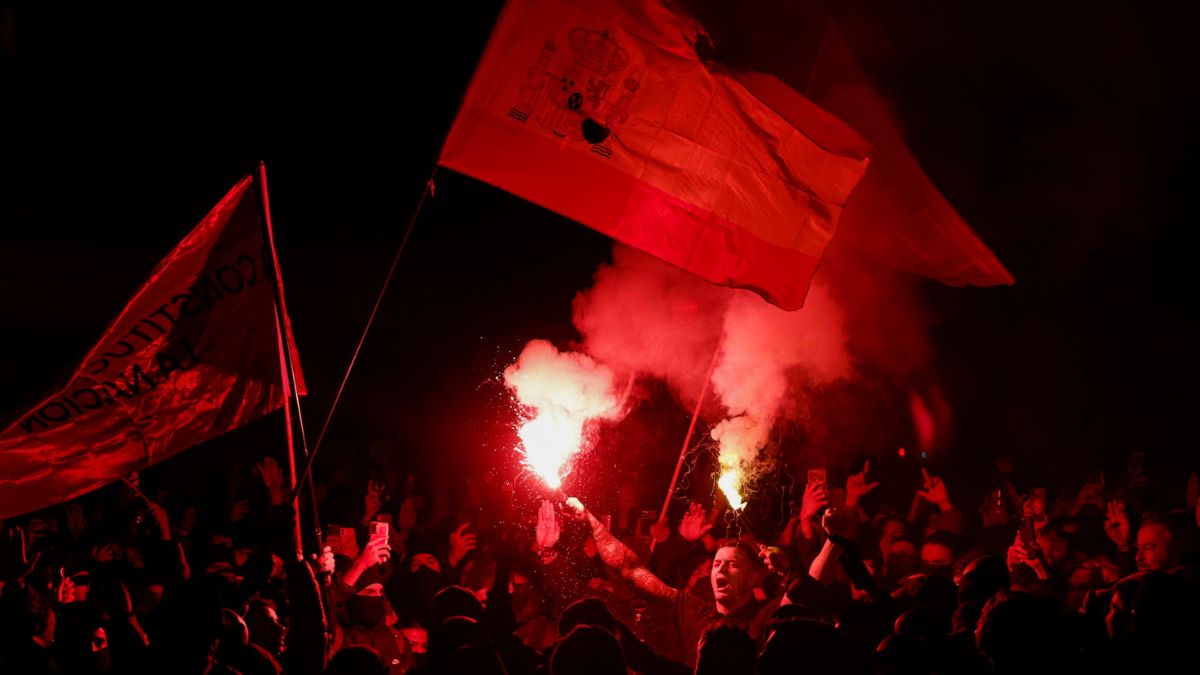 Imagen de la manifestación en Ferraz