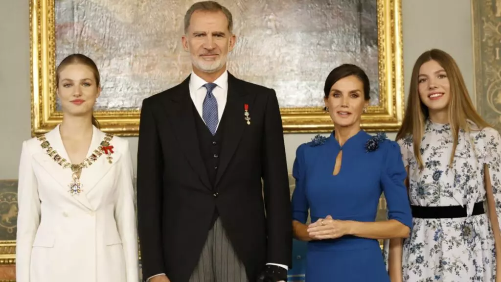 La princesa Leonor, el rey Felipe, la reina Letizia y la infanta Sofía