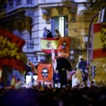 Manifestaciones en la sede del PSOE de Ferraz (Madrid) contra la amnistía