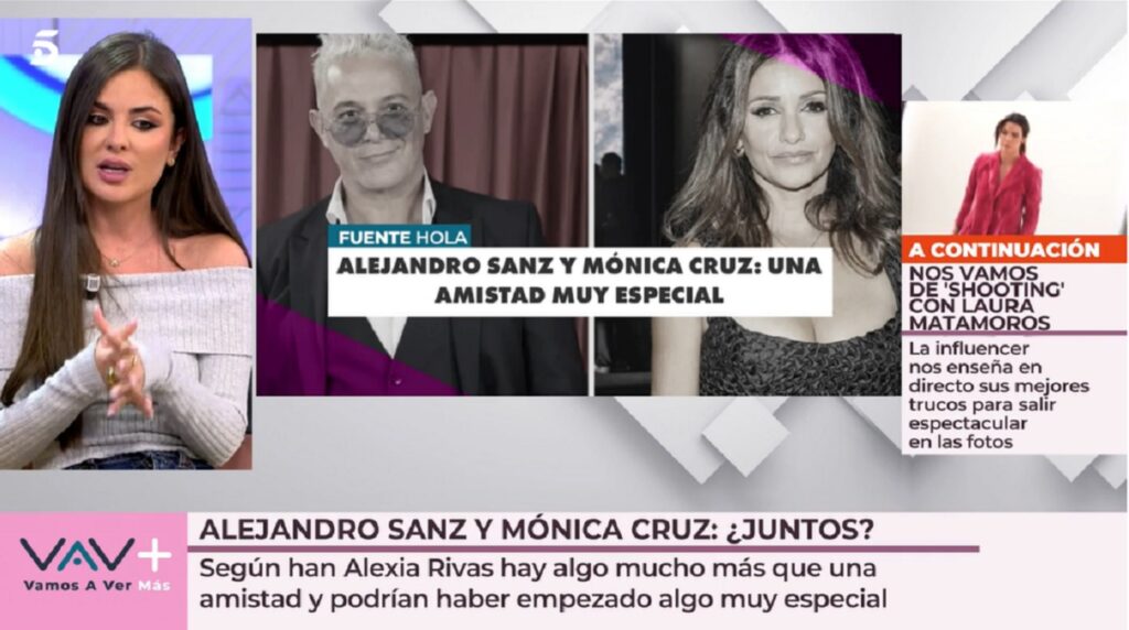 Alexia Rivas asegura que Alejandro Sanz y Mónica Cruz tienen algo más que una relación de amistad