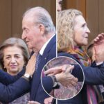 Así es el peculiar saludo del rey Juan Carlos I y la infanta Elena