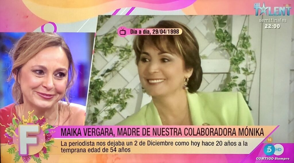 Mónika Vergara se emociona por el 20 aniversario de su madre, Mayka Vergara