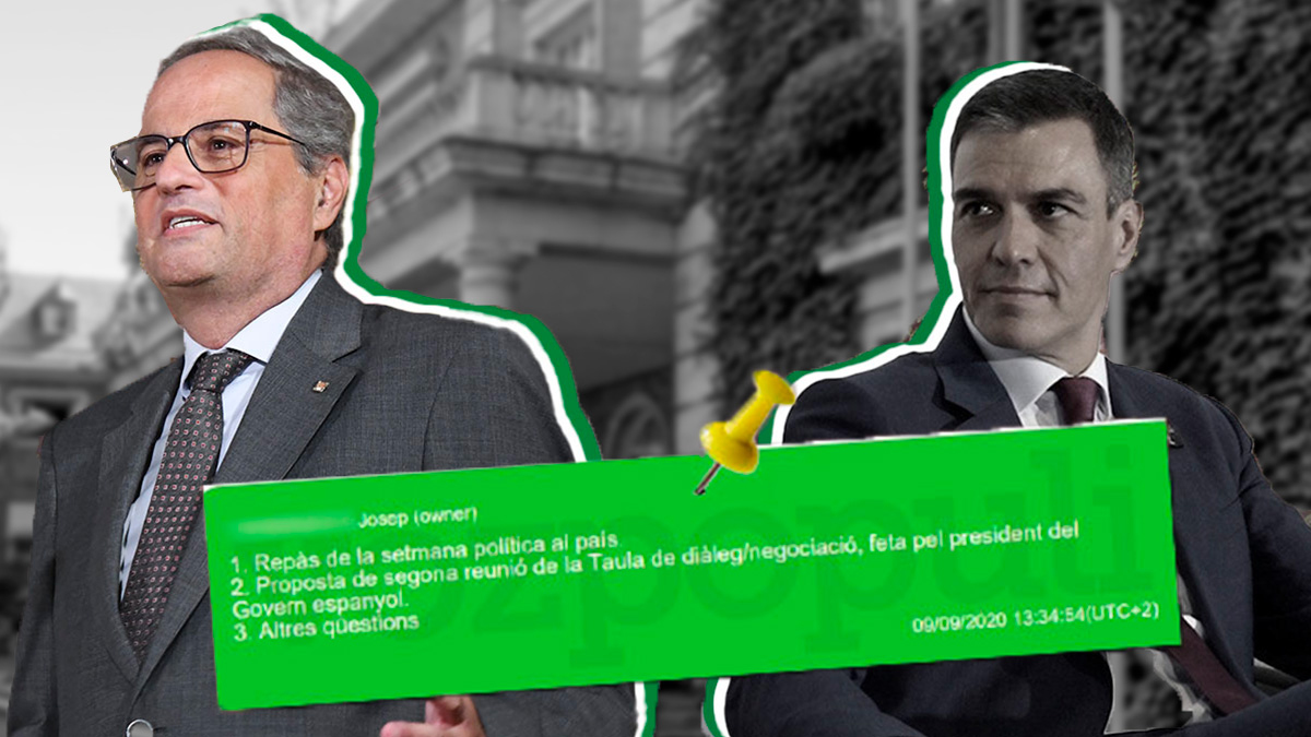 Los mensajes que prueban que Puigdemont supervisó desde Waterloo la mesa de diálogo entre Sánchez y la Generalitat