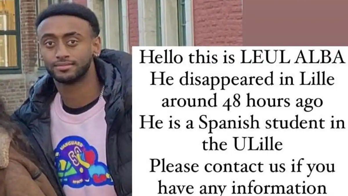 Leul Alba, el estudiante de Melilla desaparecido en Francia.