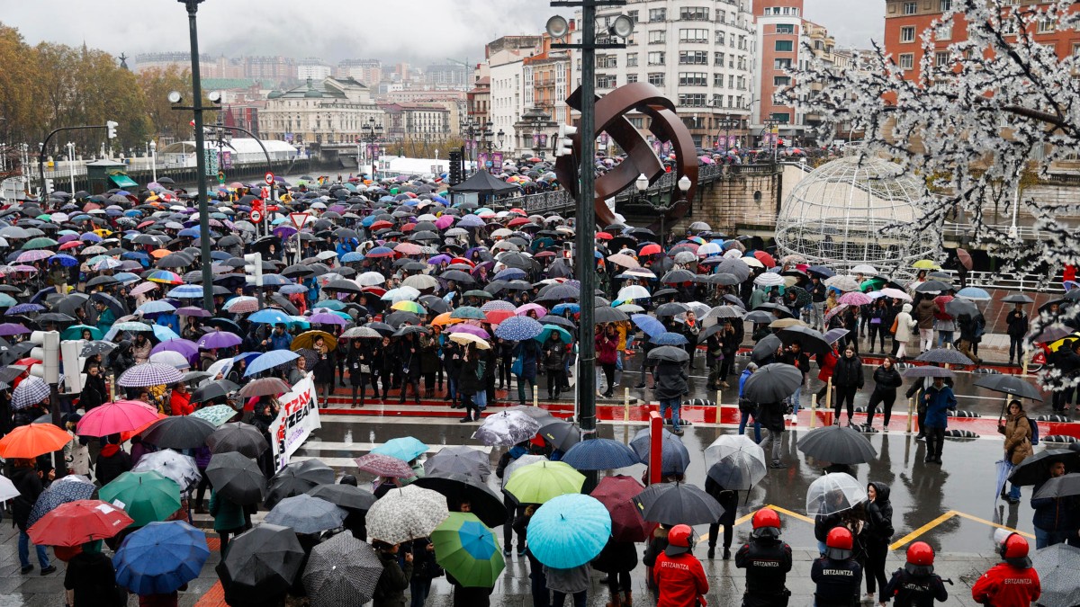 Una manifestación en las calles de Bilbao