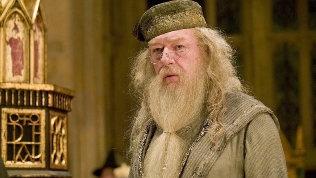 Michael Gambon caracterizado como Albus Dumbledore en 'Harry Potter'