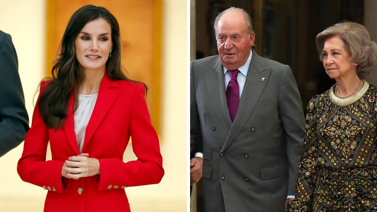 La reina Letizia, doña Sofía y Juan Carlos I