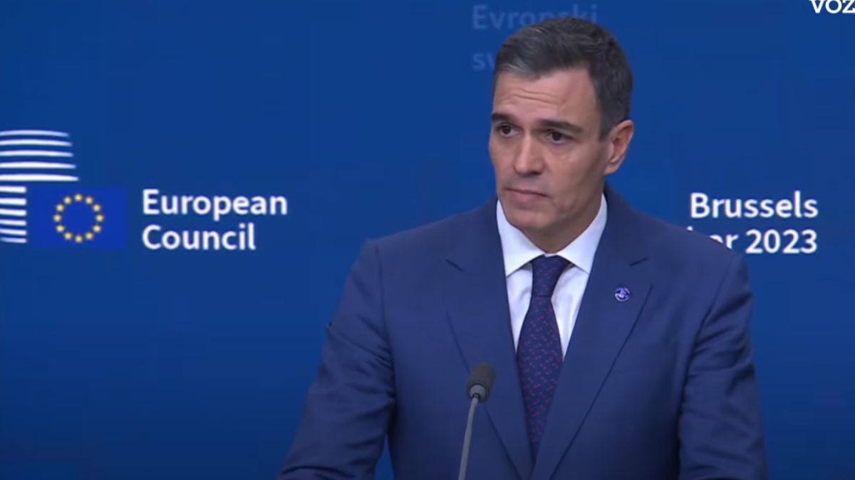 Pedro Sánchez comparece en rueda de prensa al término del Consejo Europeo en Bruselas.