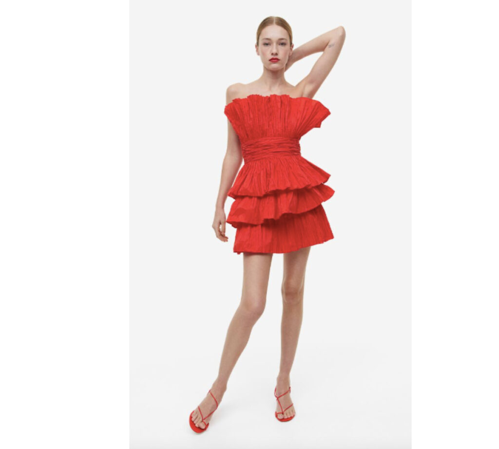 Vestido de fiesta rojo de H&M