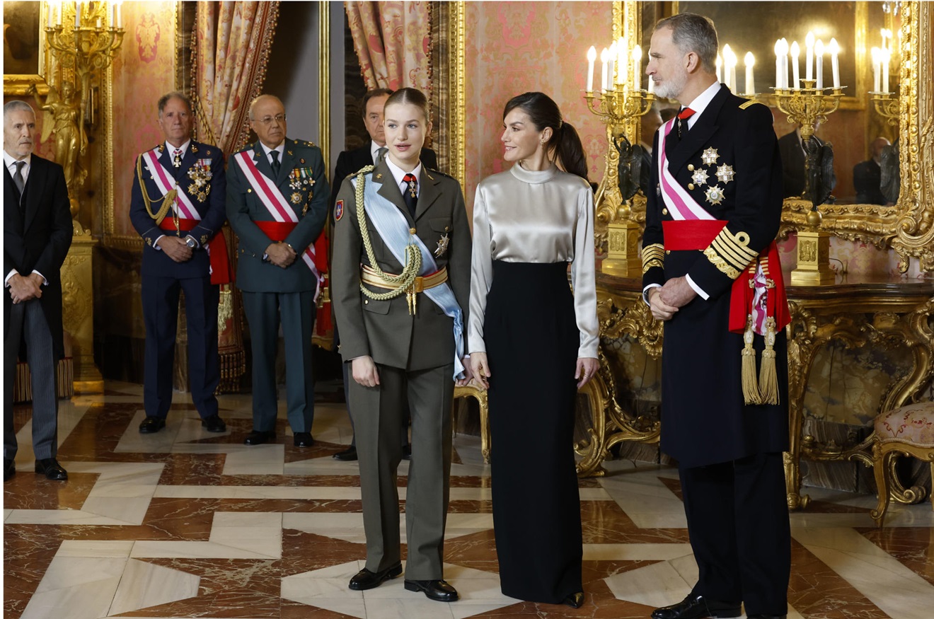 Los reyes Felipe y Letizia y la princesa Leonor en la Pascua Militar 2024