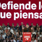 Pedro Sánchez en un mitin del PSOE.