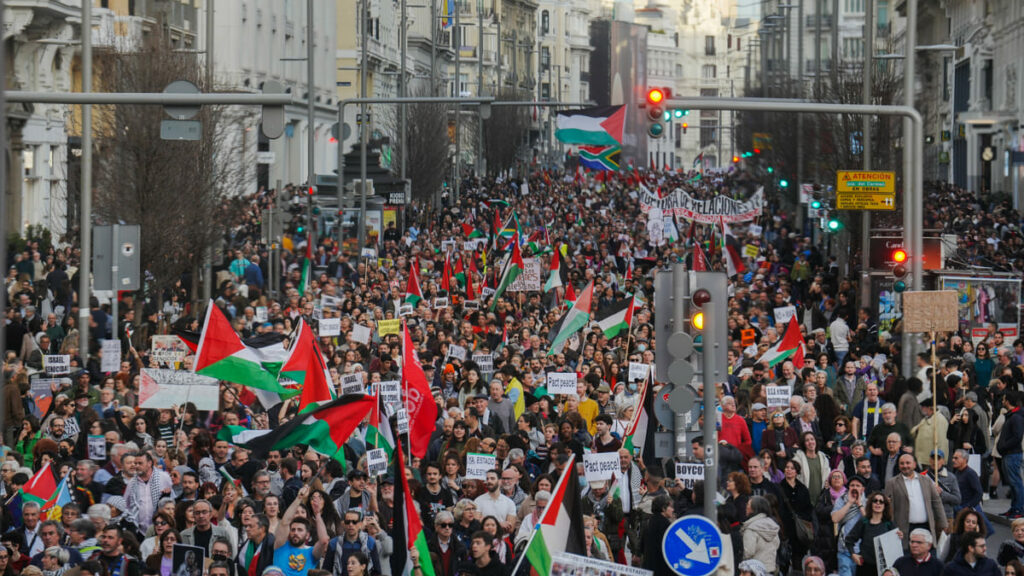Manifestación celebrada a favor de Palestina este fin de semana en Madrid