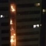 Captura de uno de los vídeos del incendio de Rentería (Guipúzcoa)
