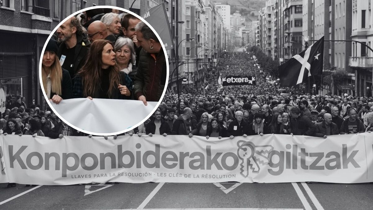 La actriz de 'La casa de papel' Itziar Ituño encabeza la manifestación para liberar a los presos de ETA