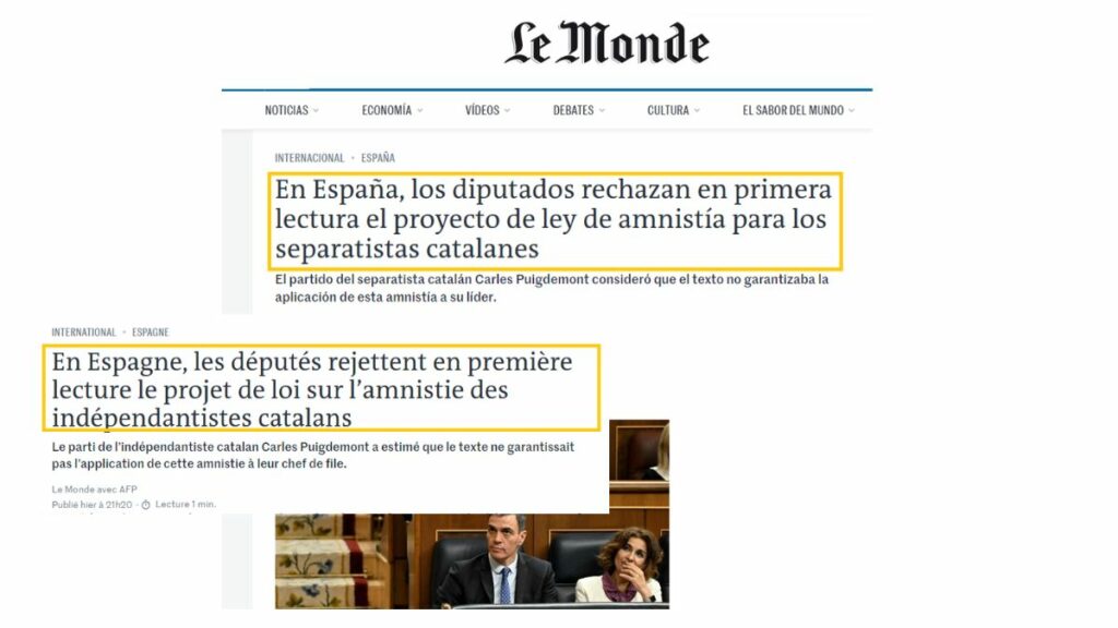 La amnistía en la prensa extranjera: Le Monde