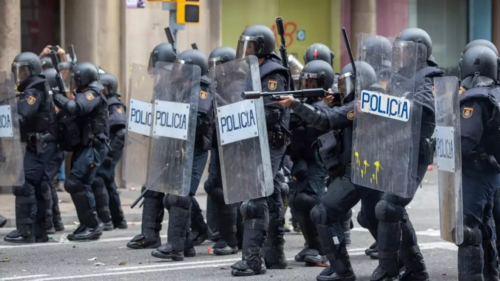 Antidisturbios en Cataluña