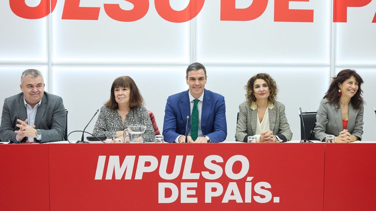 Pedro Sánchez en la reunión de la Ejecutiva Federal del PSOE