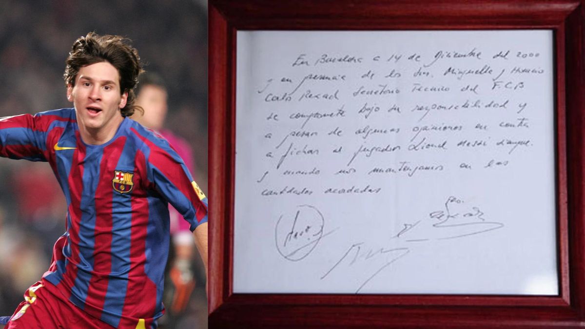 La servilleta con la que Leo Messi cerró su fichaje por el FC Barcelona: a subasta por más de 350.000 euros