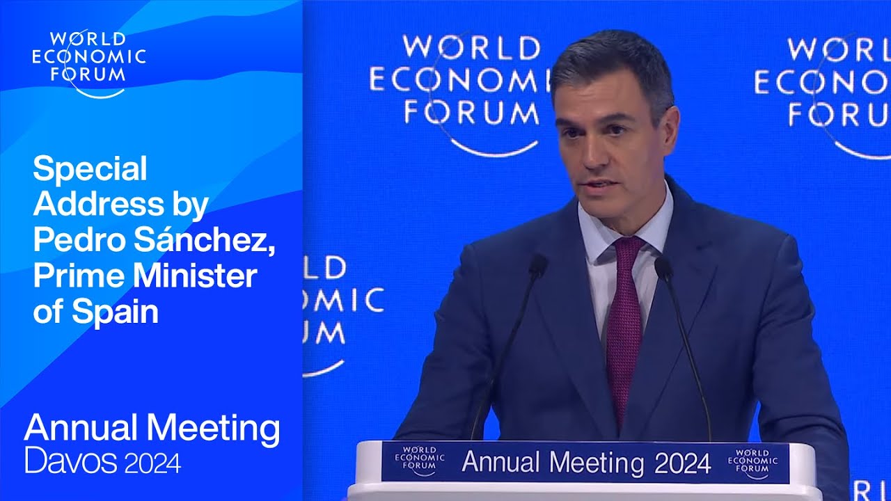 Pedro Sánchez en el Foro de Davos