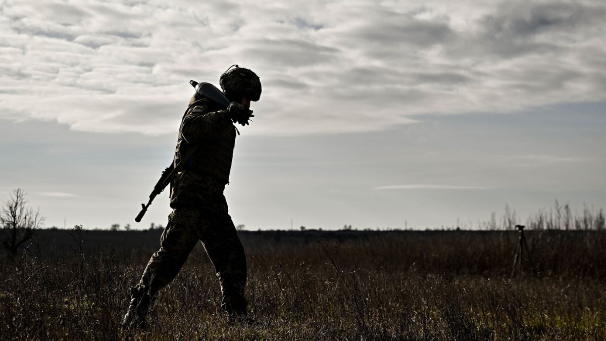 Un soldado ucraniano durante un entrenamiento ucrania