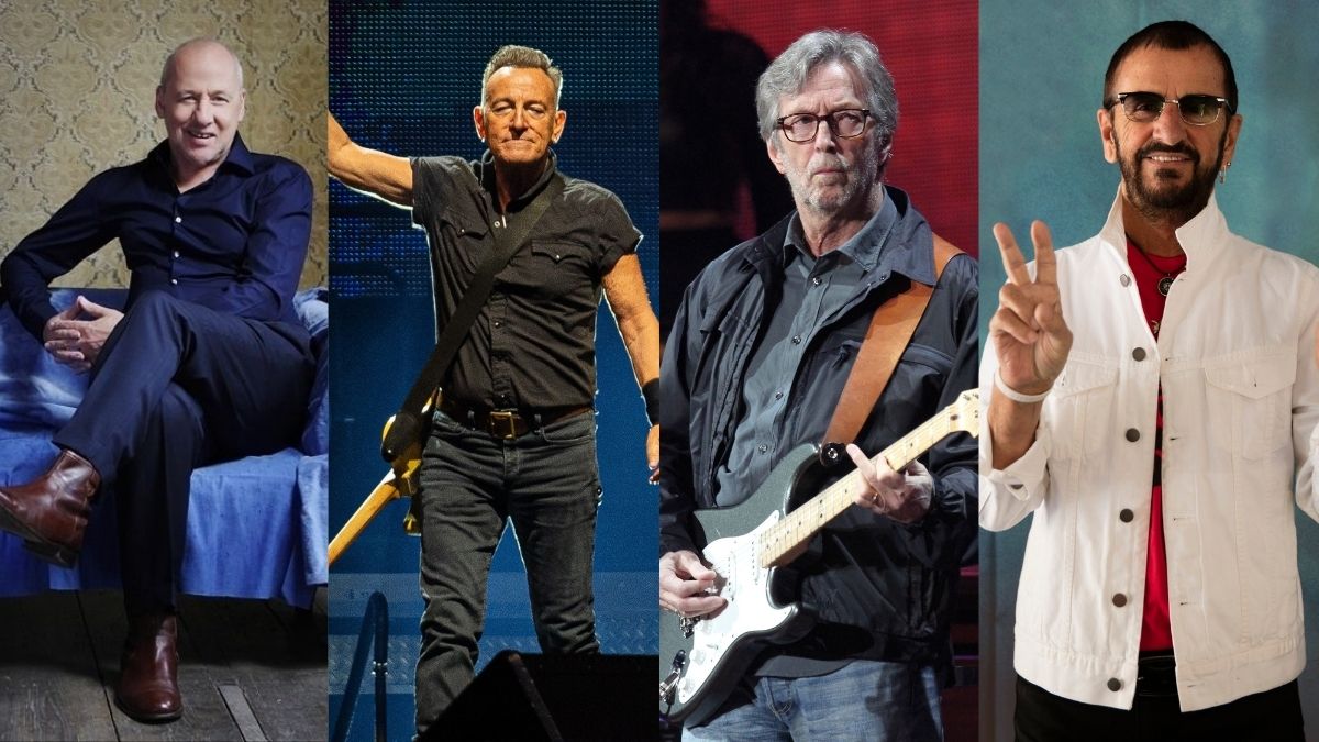 Mark Knopfler, Bruce Springsteen, Eric Clapton y Ringo Starr.