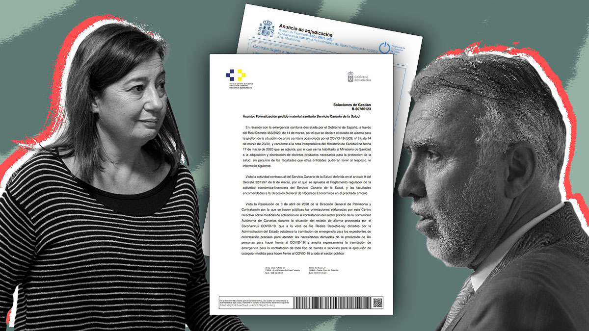 Francina Armengol y el actual ministro Torres dieron 10 millones a dedo a la empresa de mascarillas del 'caso Koldo'