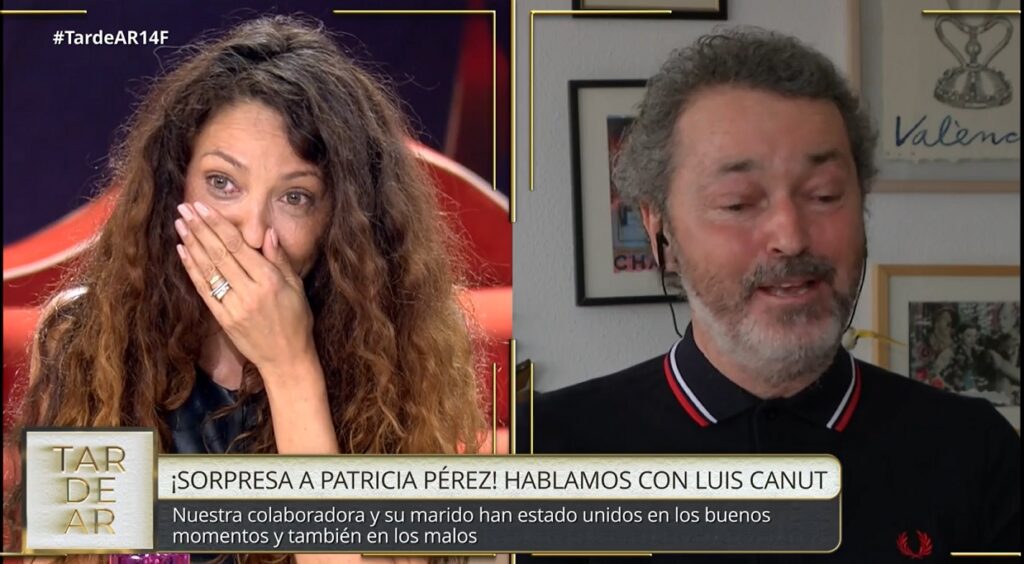 Patricia Pérez rompe a llorar al ver y escuchar a su marido, Luis Canut