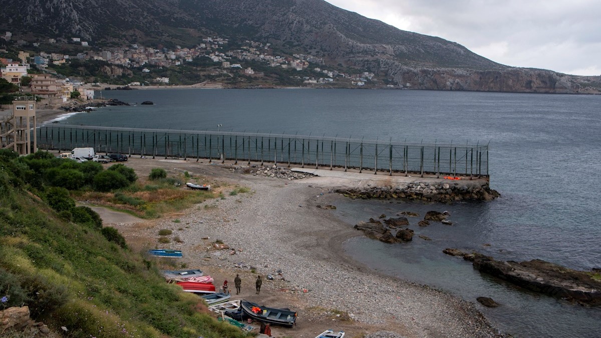El espigón de Benzú, en la frontera de Ceuta con Marruecos, en una imagen de archivo